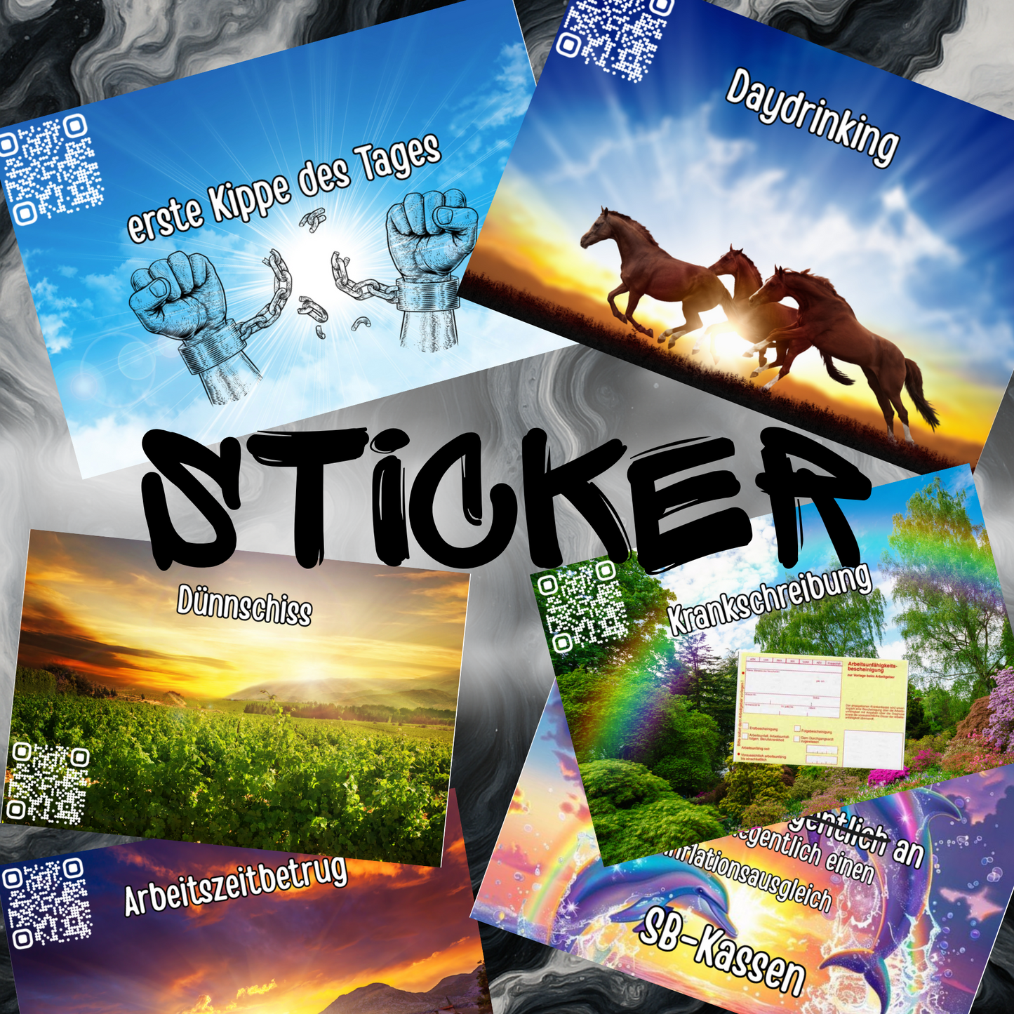 exzessiver Alkoholkonsum - Sticker 20 Stück